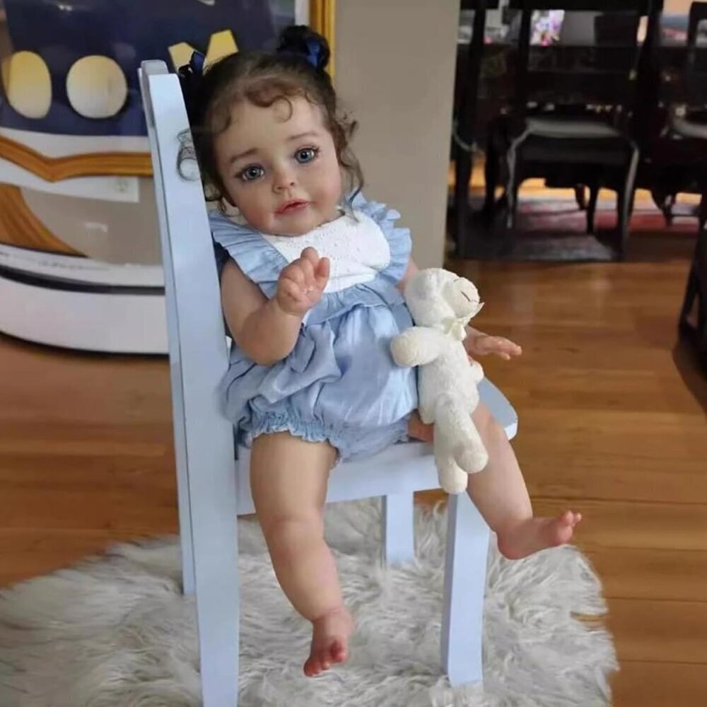 🆕 Tkyfoys Reborn Baby Doll Blue Realistic Handmade Vinyl Soft Silicone Kids Toy